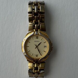 Seiko Two-Tone Gold and Silver Watch